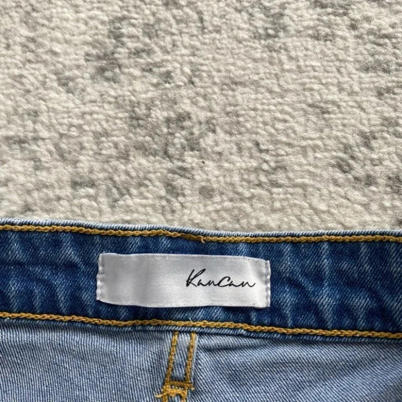 Kancan denim shorts high rise cut offs light wash medium 26 / 27 - Picture 2 of 11